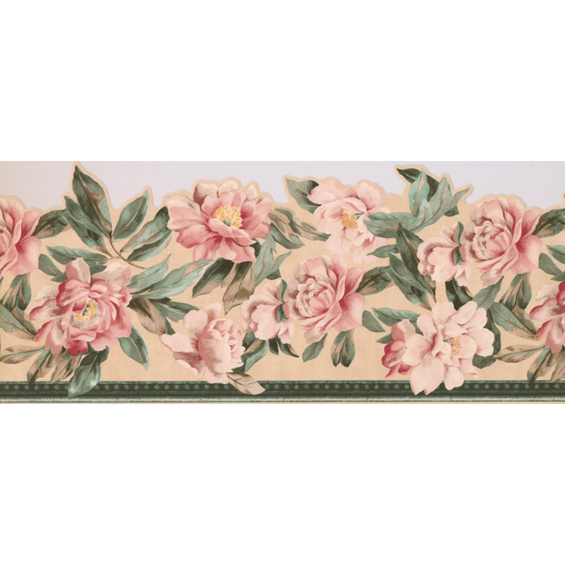 Charlton Home Hillingdon Roses Leaves Extra Wide Retro Design 15' L x